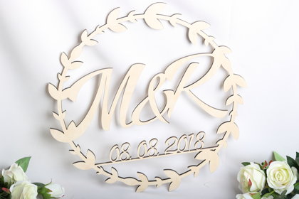 Kāzu koka aplis/ģerbonis "Lapu aplis"